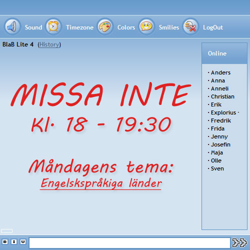 Chatta med utbytesstudenter