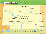 North Dakota karta